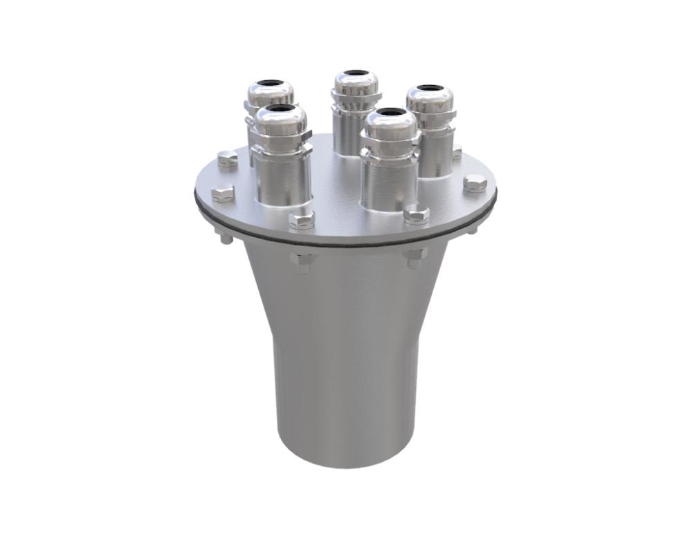 Подводный кабельный ввод 5х(14-9мм), 2 1/2”ВР, нерж.сталь